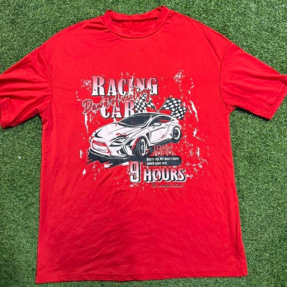 Red racing car graphic tee #racing #motorsport‎